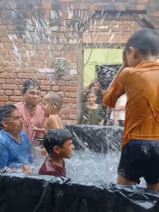 भीषण गर्मी में देसी जुगाड़ का कमाल, कन्नौज में युवक ने बनाया चलता-फिरता स्विमिंग पूल