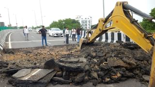 150 करोड़ लागत, 6 महीने पहले उद्घाटन; पहली बरसात में ही धंसा रामनगरी को लखन नगरी से जोड़ने वाला पुल