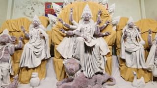 बलिया: बच्‍चों ने 90 हजार बिंदियों से बनाई मां दुर्गा की अद्भुत प्रतिमा