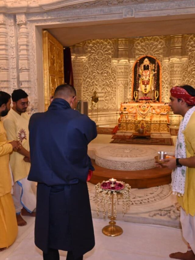 रामलला के दर्शन के लिए पत्नी संग अयोध्या पहुंचे भूटान के प्रधानमंत्री