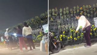 इधर पीएम मोदी निकले उधर राष्ट्र प्रेरणा स्थल से गमले हो गए चोरी, अब वीडियो हो रहा वायरल