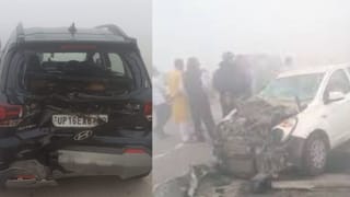ग्रेटर नोएडा में कोहरे का कहर, ईस्टर्न पेरिफेरल एक्सप्रेसवे पर टकराईं आधा दर्जन गाड़ियां; मची अफरातफरी