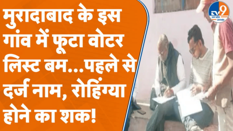 Moradabad में SIR में बड़ा खुलासा, वोटर लिस्ट में दर्ज संदिग्ध रोहिंग्या मतदाता!