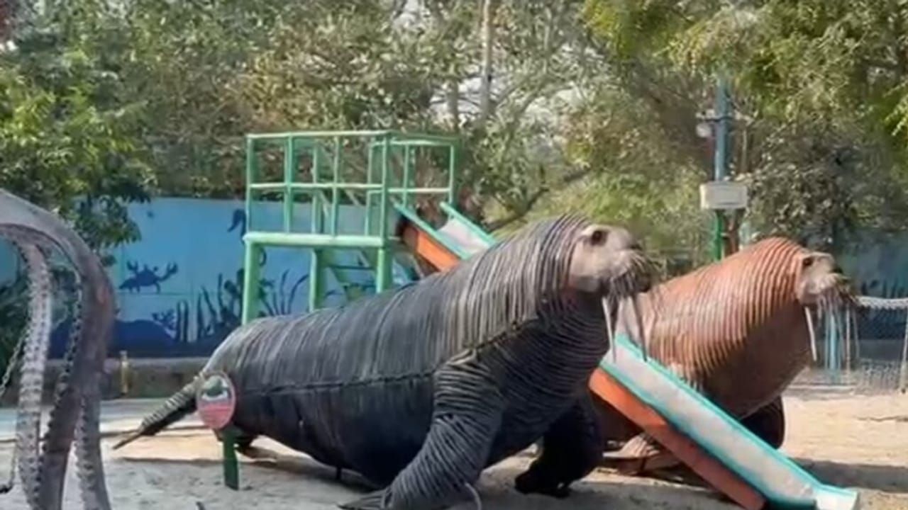 नोएडा में आज से खुल गया जंगल ट्रेल पार्क, कबाड़ से बनी हैं 650 जीव-जंतुओं की प्रतिमाएं, जानें क्या-क्या है सुविधा, PHOTOS