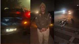 बीच हाईवे पर ही कार खड़ी कर सो गया पुलिसकर्मी, एक के बाद एक टकराए कई वाहन