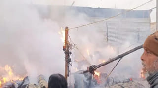 प्रयागराज: माघ मेला में फिर लगी आग, किशोरी मठ शिविर के दो टेंट जलकर खाक