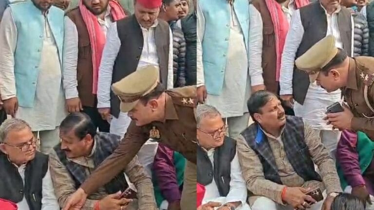 'भैया प्रणाम, हमारी क्या औकात…'SHO ने सपा सांसद के छुए पैर, मांगी माफी