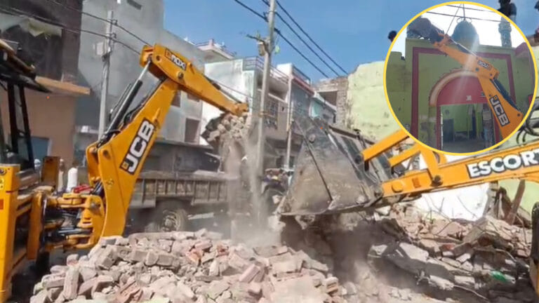 संभल में बुलडोजर एक्शन, चंदौसी में अवैध मदरसा ध्वस्त; भारी पुलिस तैनात