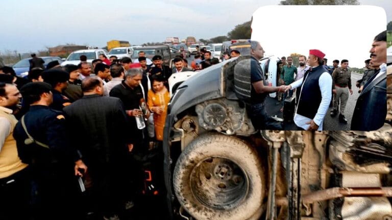 हादसे में घायल हुआ बच्चा, देखते ही खुद बचाने दौड़े अखिलेश; Photo वायरल