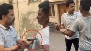 अलीगढ़ में BJP नेता की गुंडागर्दी, पड़ोसी के सीने पर तान दी पिस्टल, वीडियो वायरल