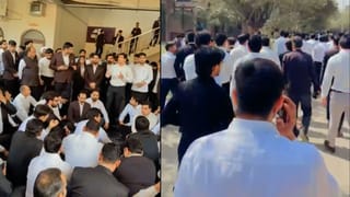 ग्रेटर नोएडा: थाने में वकील की पिटाई पर फूटा अधिवक्ताओं का गुस्सा, पुलिसवालों को कोर्ट से बाहर खदेड़ा