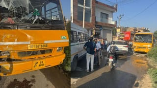 जीसस मेरी स्कूल और रामाज्ञा स्कूल की बसों में टक्कर, ग्रेटर नोएडा में दिन निकलते बड़ा हादसा; मची चीख-पुकार