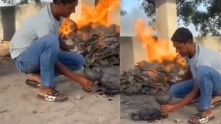 चिता से आग निकाली, चिलम सुलगाई और शुरू कर दी हुक्का पार्टी… UP में श्मशान का वीडियो वायरल; मचा बवाल