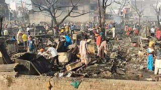 लखनऊ अग्निकांड: 2 महीने की आयुषी और 2 साल की स्वाती का शव मिला, बाकी चार बच्चे कहां?