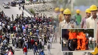सैलरी पर महाभारत! नोएडा में मजदूरों से टकराव, पथराव और आगजनी के बाद पुलिस की गाड़ियों में तोड़फोड़