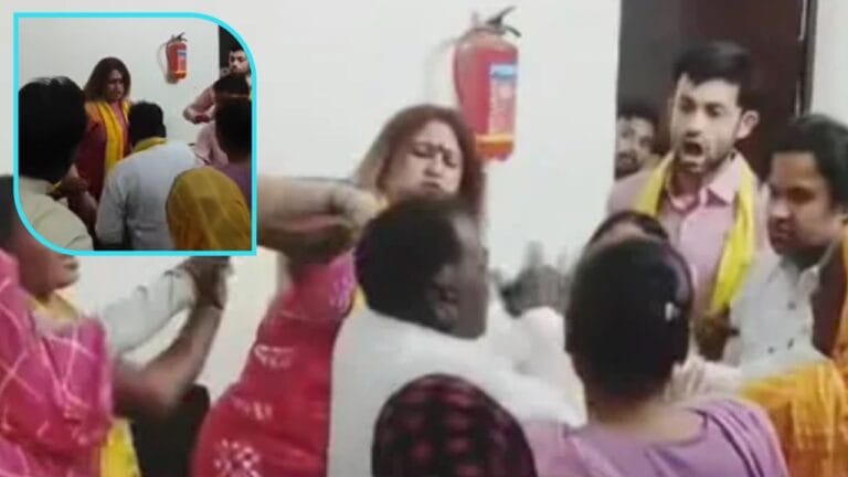 पार्टी की महिलाओं के धरने में क्यों पिटे SBSP जिलाध्यक्ष? Video वायरल