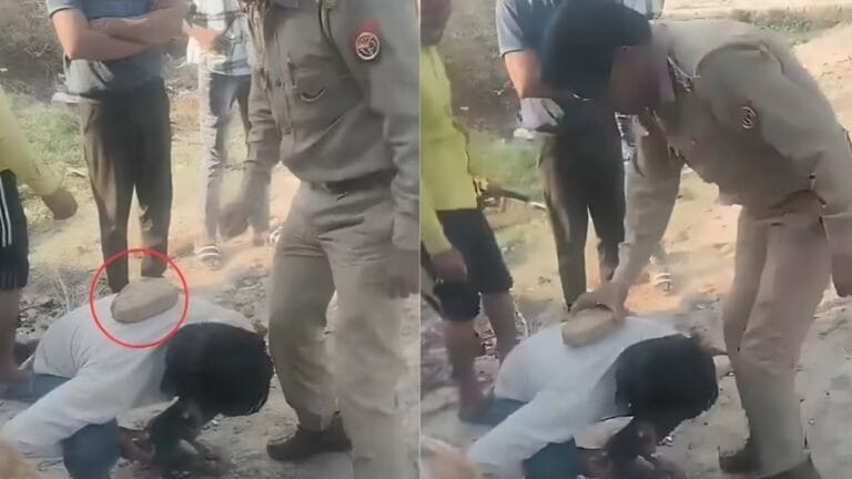 मुर्गा बनाकर पीठ पर रख दी भारी ईंट... युवक को दरोगा ने दी अमानवीय सजा