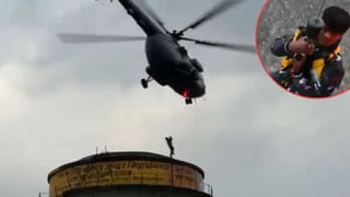 टंकी पर चढ़े थे रील बनाने, तभी टूट गई सीढ़ी; 15 घंटे बाद लड़ाकू विमान ने बचाई जान