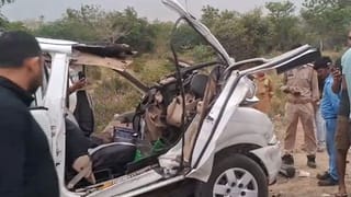 नेशनल हाईवे-27 पर भयानक हादसा, अयोध्या से लौटते वक्त ट्रक में जा घुसी कार, 6 की मौत