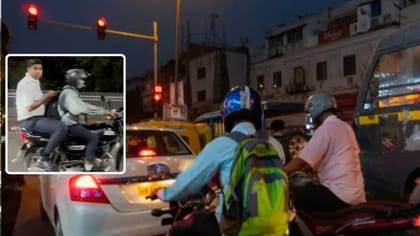 जिस युवक का काटा चालान, उसने ही ट्रैफिक पुलिसवाले को बिना हेलमेट पकड़ा