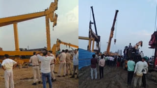 फरीदाबाद में जेवर एयरपोर्ट फ्लाईओवर निर्माण में बड़ा हादसा, क्रेन पलटी; कई मजदूर दबे