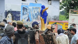 देवरिया में आंबेडकर प्रतिमा विवाद में एक्शन, दरोगा समेत 3 सस्पेंड; गांव में 10 थानों की फोर्स तैनात