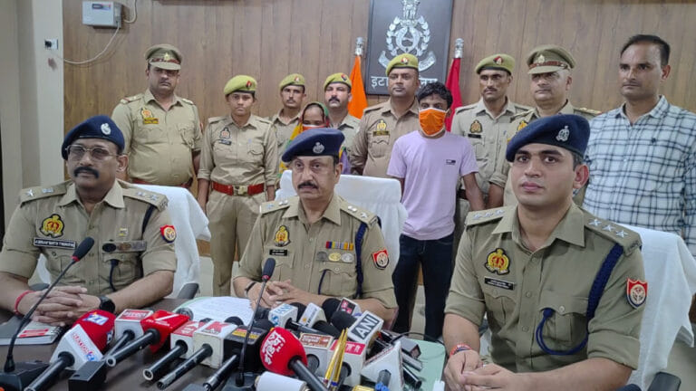 इटावा मर्डर केस: पत्नी ने प्रेमी के साथ मिलकर घोंटा पति का गला; अरेस्ट
