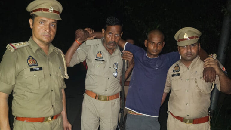 नाबालिग से रेप के आरोपी का पुलिस से मुठभेड़, गोली लगने के बाद गिरफ्तार