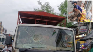 लखनऊ में आवारा पशु पकड़ने गई पुलिस-नगर निगम टीम पर हमला, दरोगा का सिर फूटा; 3 वाहन तोड़े