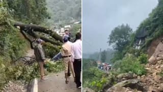 मसूरी में आफत की बारिश, देहरादून रोड पर दरका पहाड़; लैंडस्लाइड में फंसे हजारों वाहन