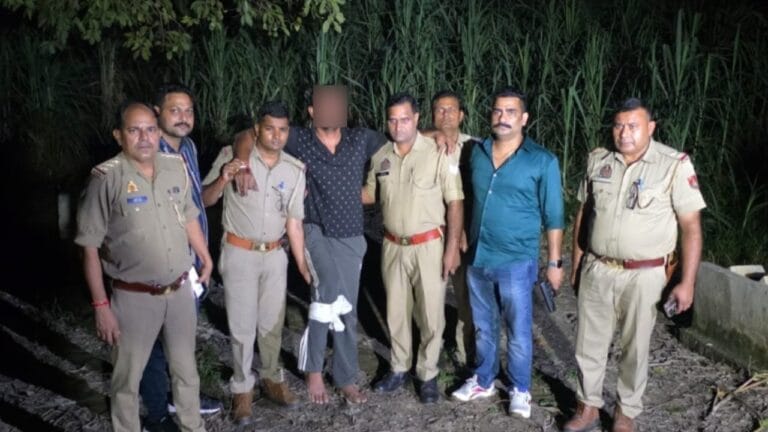 बागपत में धमकीबाज हिस्ट्रीशीटर का एनकाउंटर, गोली लगने के बाद गिरफ्तार